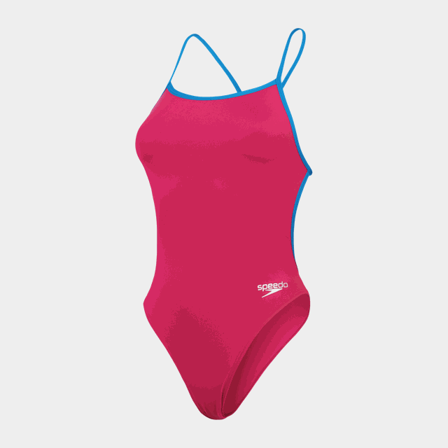 Womens Solid Vback, baddräkt, dam - Baddräkter