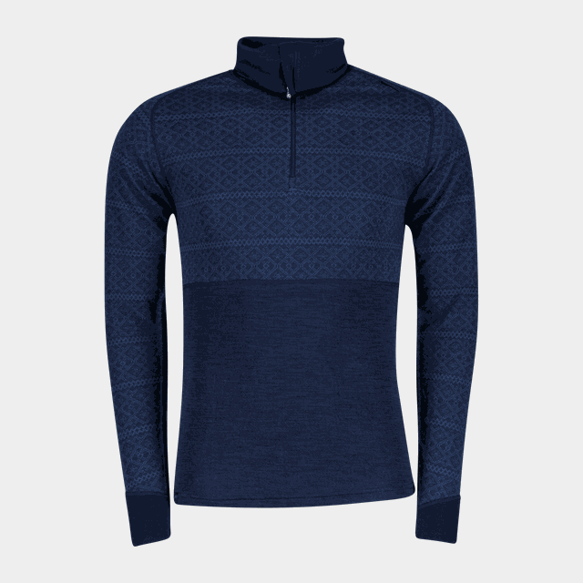 Dalen 2-layer Wool Polo Zip, ulltröja, herr - Överdelar Ull Herr
