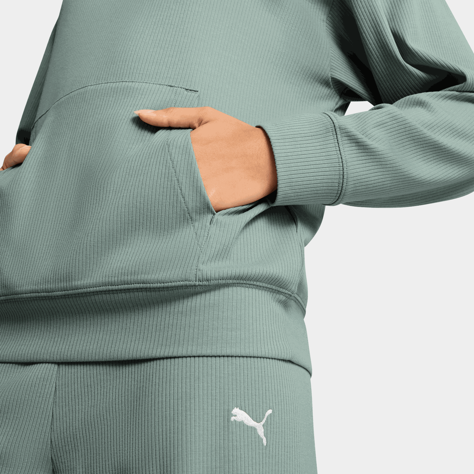 ESS Elevated Comfort Rib Hoodie, huvtröja, dam - full image 4