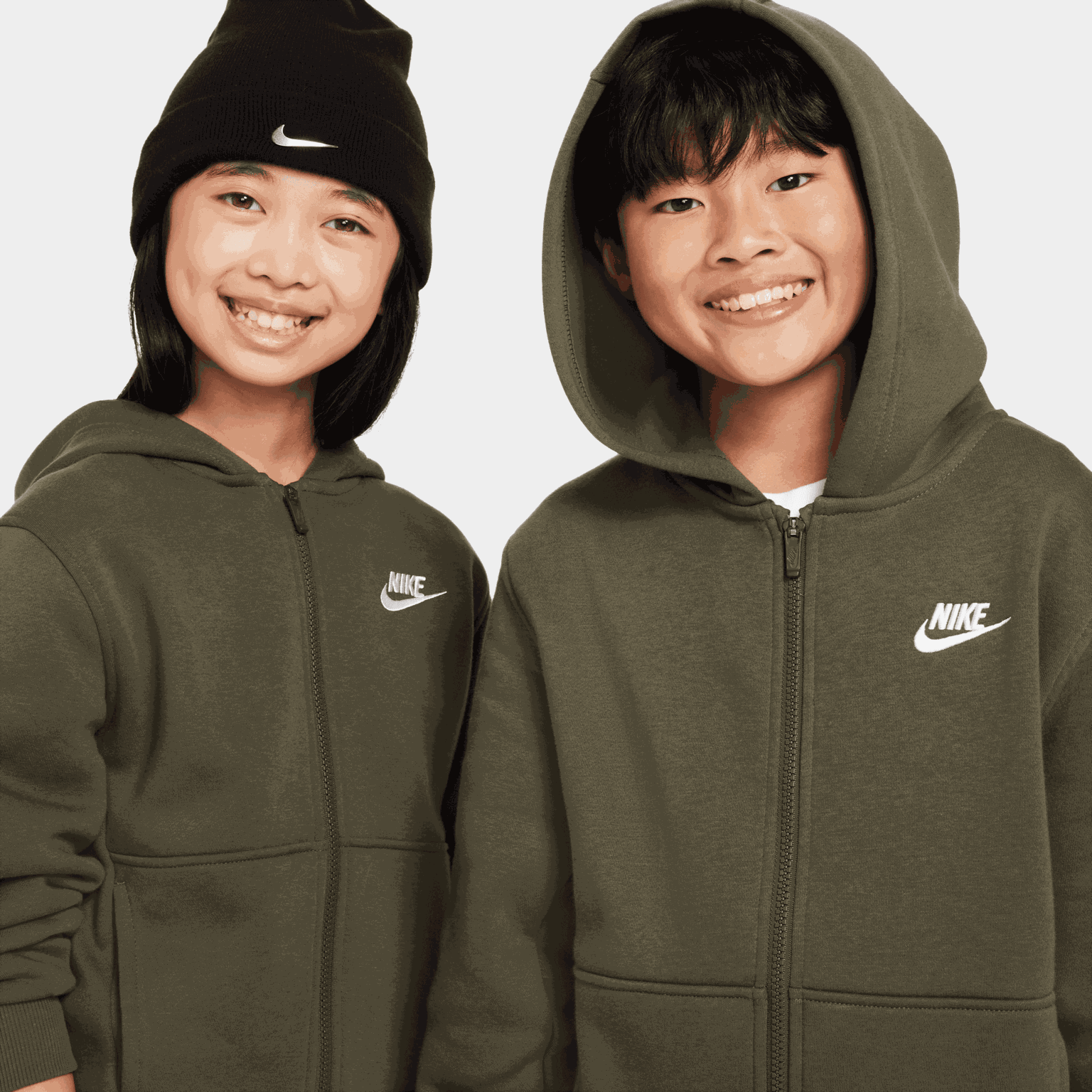 Club Fleece Big Kids' Full-Zip, huvjacka - full image 3