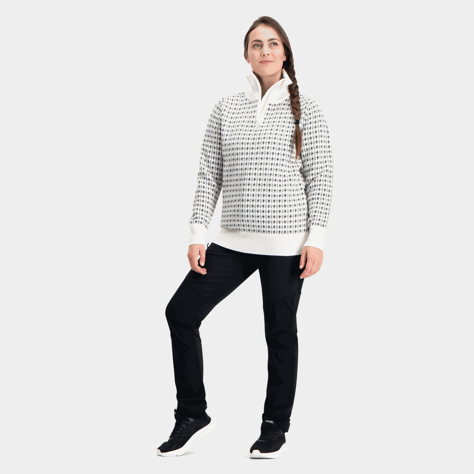 Nordishavet Wool Zip Sweater, ulltröja, dam - full image 4
