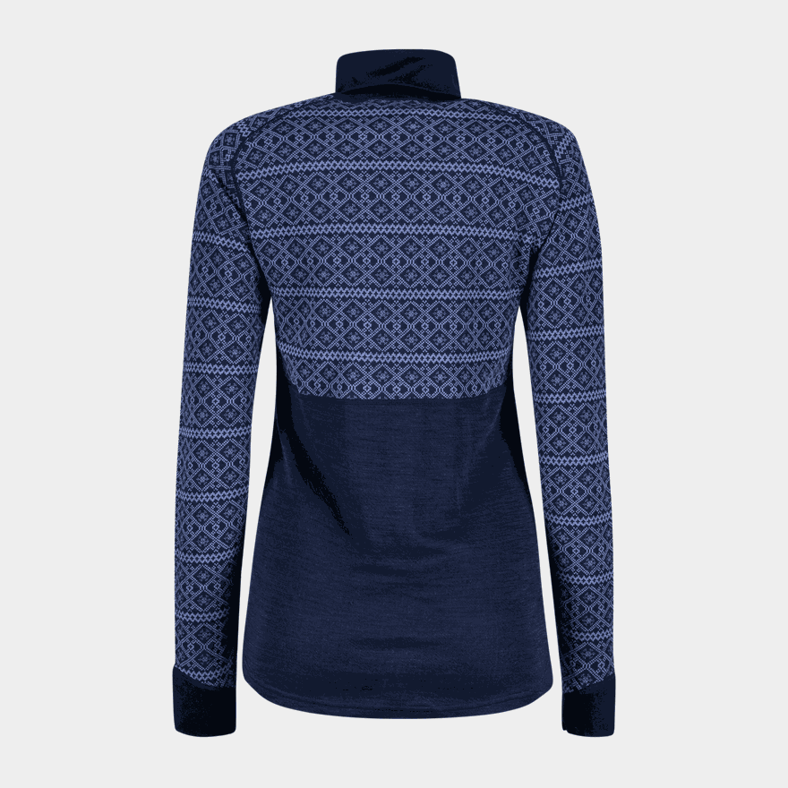 Dalen 2-layer Wool Polo Zip, ulltröja, dam - full image 2