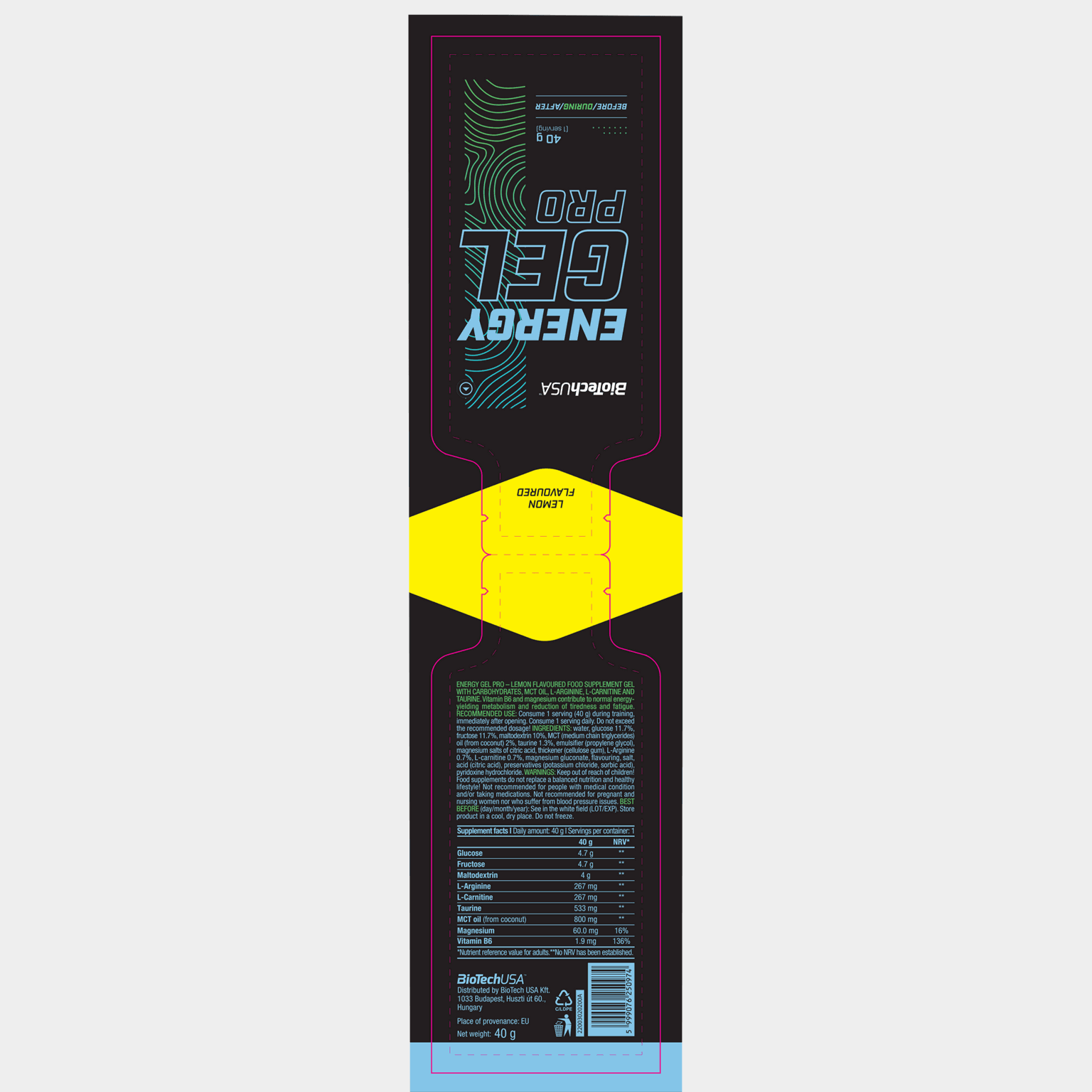 Energy Gel Pro Lemon, energigel - full image 2