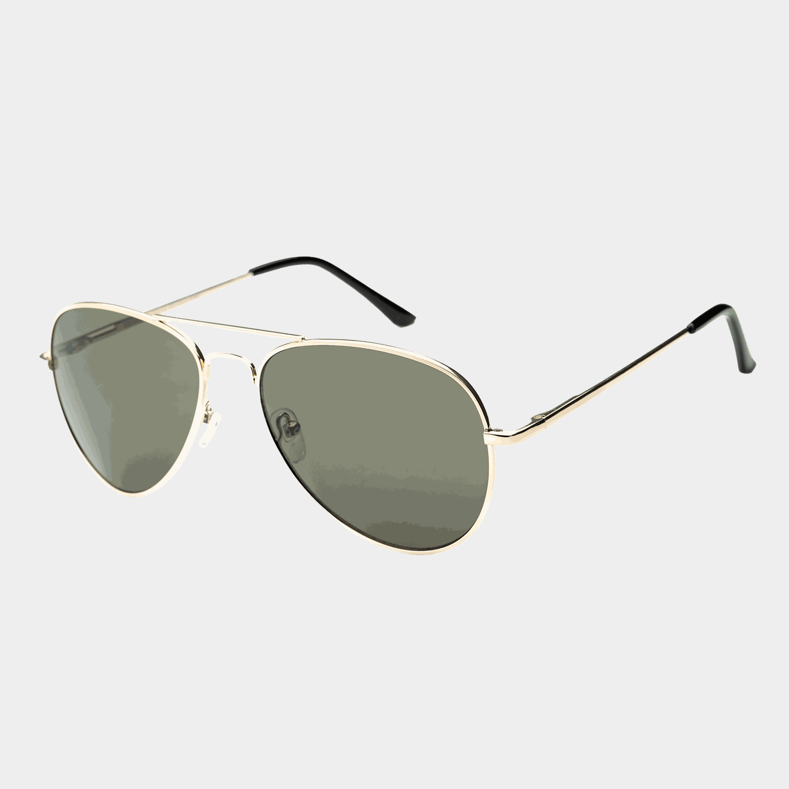 11 Gold Frame With Green Lens, solglasögon, pilotglasögon - Lifestyle