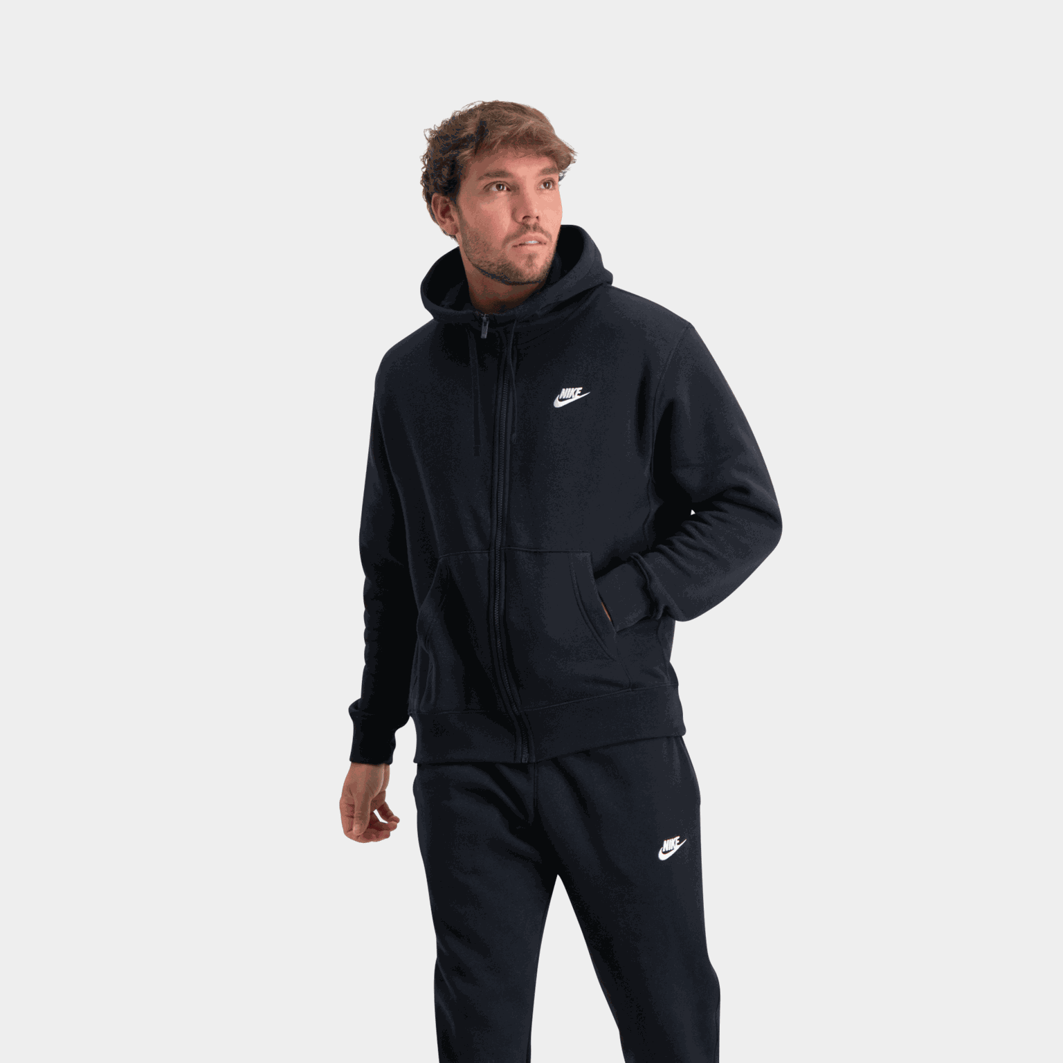 Club Hoody Full Zip, huvjacka herr - full image 1