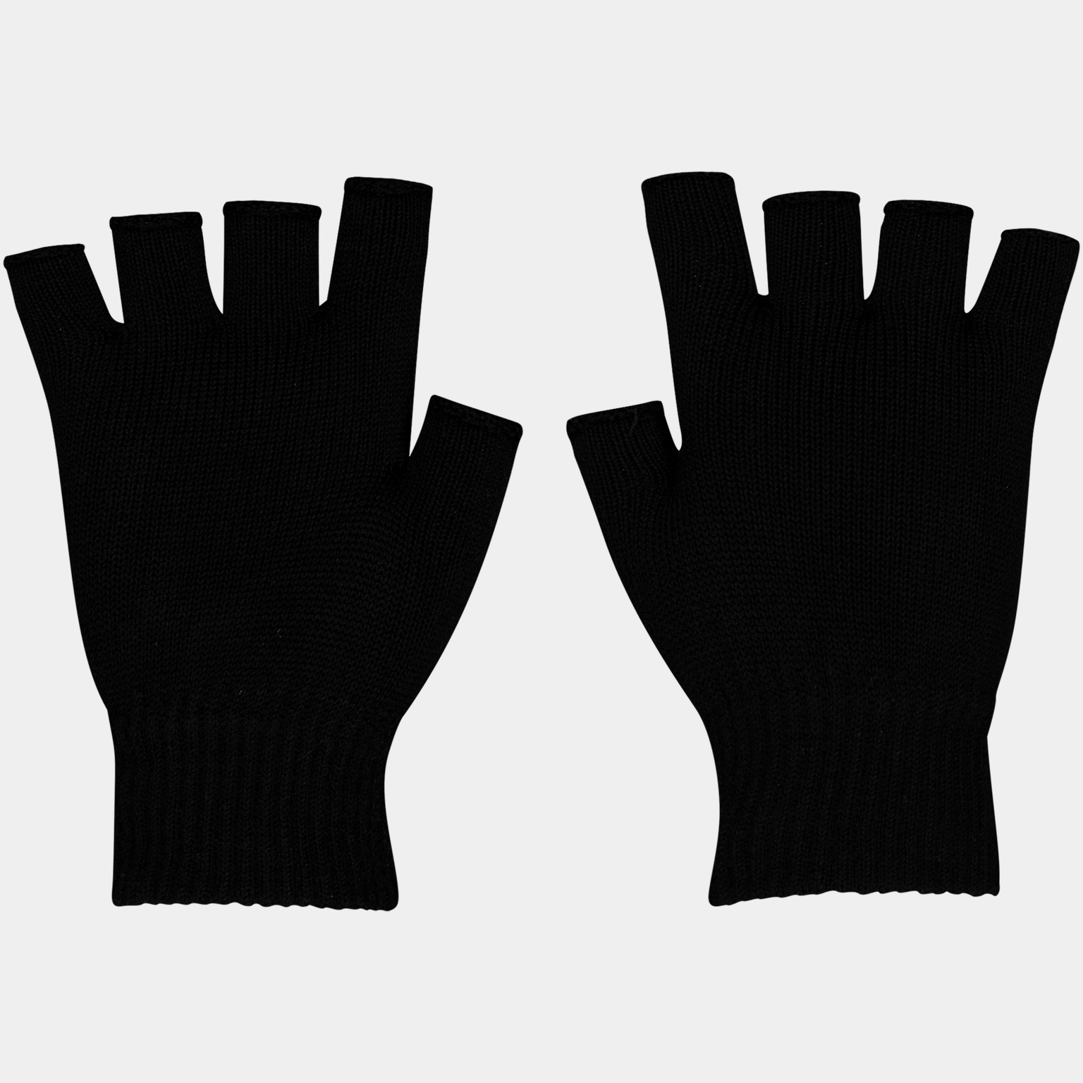 Knitted Fingerless Merino Glove - full image 1