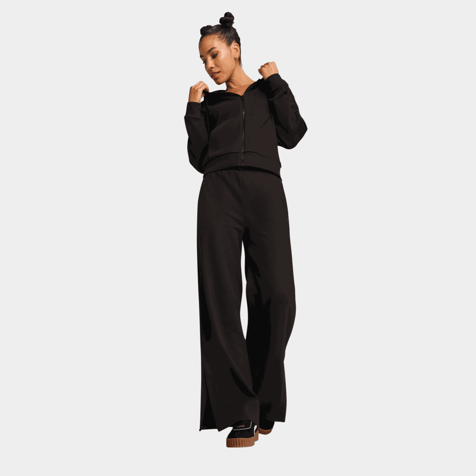 HER Comfort High-Waist Straight Pants, joggingbyxor, dam - full image 2