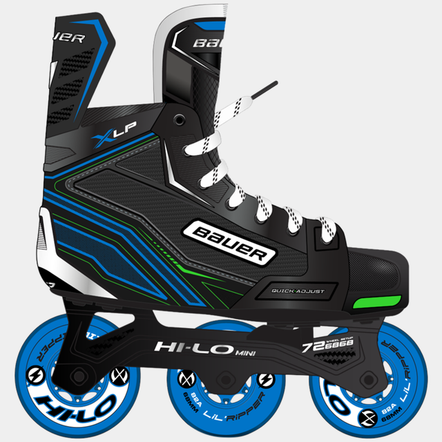 S21 XLP ADJUSTABLE SKATE YTH-21, inlineskridsko barn 26/27 - Streethockey