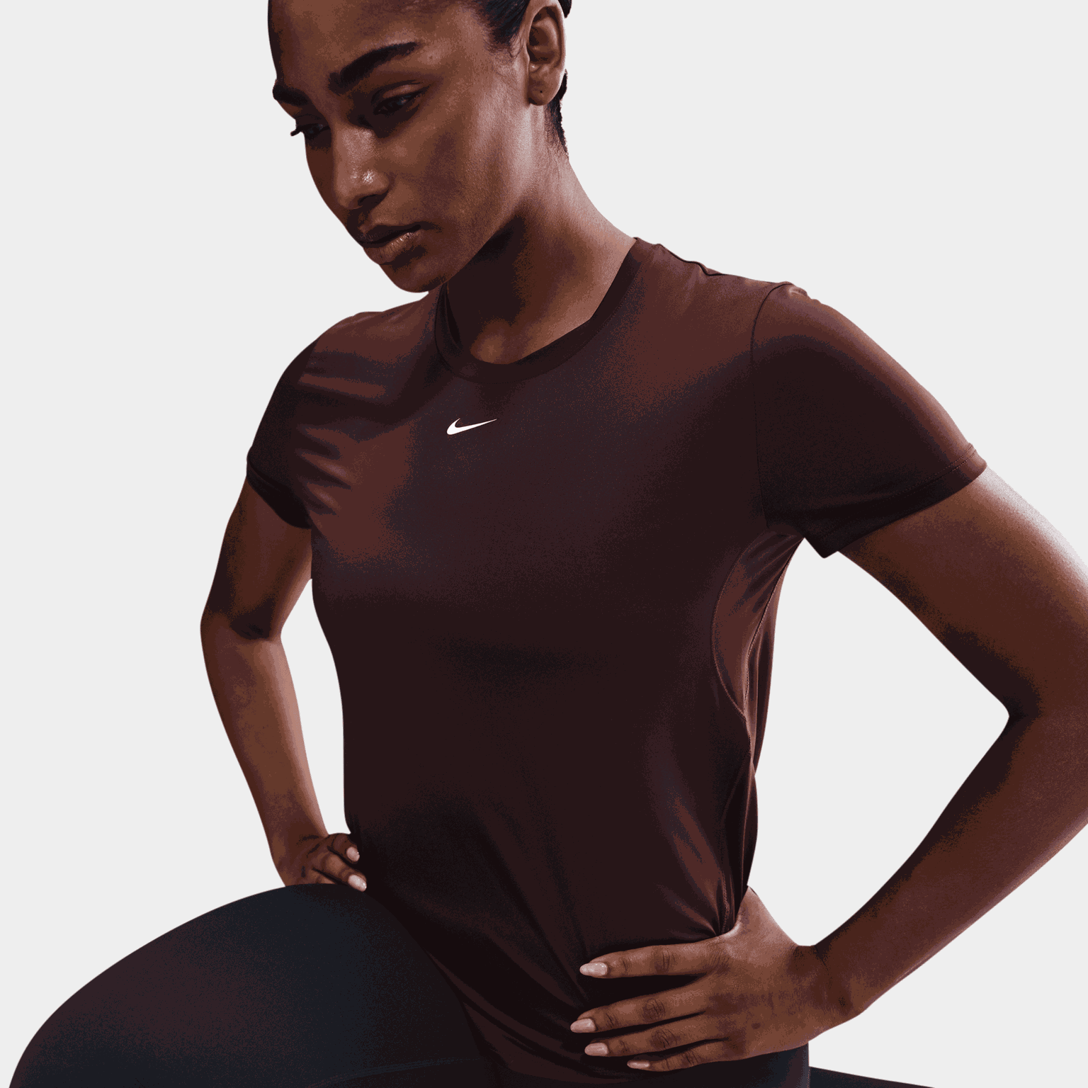 One Fitted Dri-FIT Short Sleeve Top, t-shirt, dam - full image 3