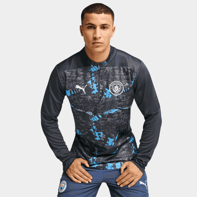 Manchester City Prematch 1/4 Zip Top, fotbollströja, herr - Premier League