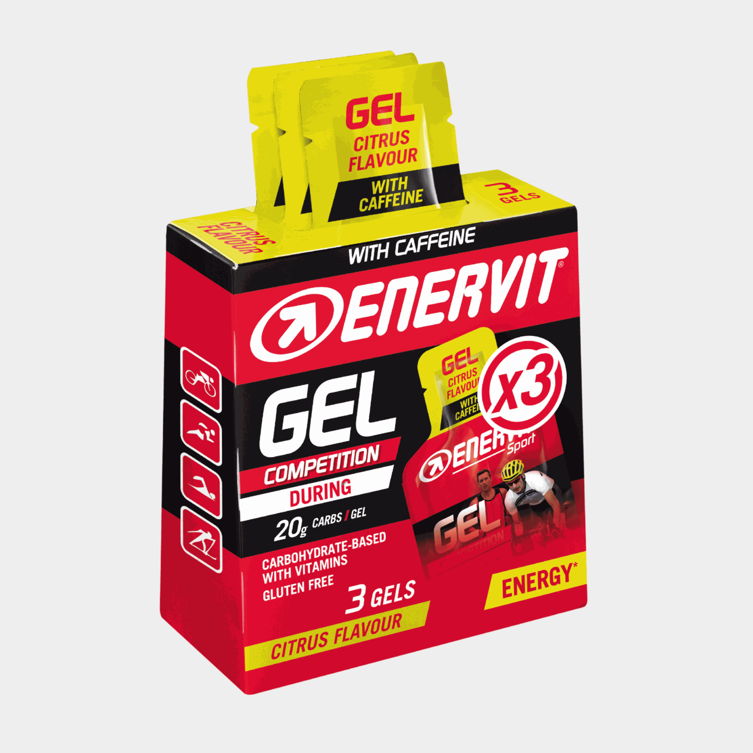 Gel 3-pack Citrus Caff 3x25ml, energigel - full image 1