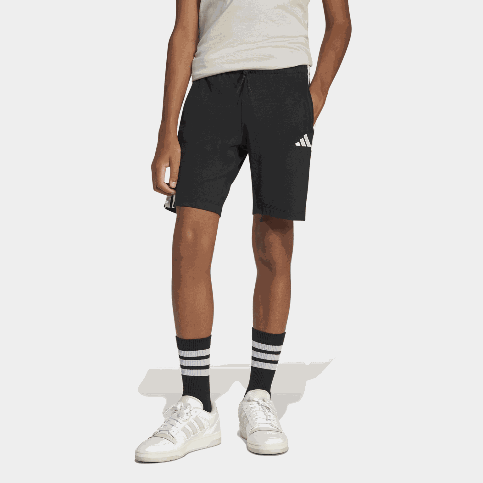 3S Jsy Short, Essentials 3 Stripe Jersey Shorts, junior - Fritidsshorts